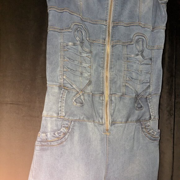 Mitzi Michel Colombian jean jumpsuit - Picture 3 of 4